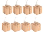 Scatola In Carta Kraft, Scatola Regalo In Carta Kraft, Scatola Portaconfetti In Carta Kraft, Scatola Artigianale In Carta Kraft, Bomboniera, Scatola Portaconfetti Per Matrimonio