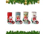 Set Di 4 Calze Di Babbo Natale 30Cm Grandecalza Di Natale Calza Di Babbo Natale Calze Di Natale Camino Di Natale Deco Calza Di Natale