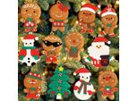 12Pcs Ornamenti Di Natale Uomo Di Pan Di Zenzero Decorazioni Di Natale Marrone Carino Pan Di Zenzero Decorazioni Di Natale Per La Casa Albero Di Natale Appendere Party Decor