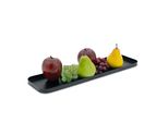 Vassoio Portacandele In Metallo Nero - 50 Cm X 13 Cm - Vassoio Decorativo Rettangolare Con Bordo - Piatto Decorativo Vassoio Portacandele Da Regalo