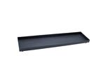 Vassoio Portacandele Allungato In Metallo Grigio Scuro - 60 X 15 Cm - Vassoio Decorativo Rettangolare Con Piedini Rotondi - Vassoio Portacandele Decorativo Per I Regali Dell'avvento E Delle Feste Natalizie