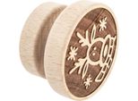 Orion | Timbro Per Biscotti In Legno - Legno Di Faggio - 5,5 Cm - Motivo Renna - Per Decorare I Biscotti