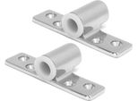 Coppia Di Bussole Per Strozzascotte In Acciaio Inox 316, Montate Lateralmente, Lucidate A Specchio, Per Gambo Da 1/2""