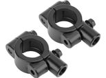2 Pezzi Supporto Specchietto Manubrio Moto, Specchietto Retrovisore, Supporto Filettato 22 Mm, Adattatore Di Fissaggio Per Moto, Atv, Scooter, Nero, M10