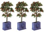 3PCS Miniatura Casa Delle Bambole Piante Albero Da Frutto Artificiale Modello Per La Decorazione In Scala 1:12