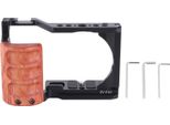 Gabbia Per Telecamera Jlwin Con Attacco Da 3/8 Di Pollice E Filettatura Da 1/4 Di Pollice, Scarpe Fredde, Impugnatura In Legno, Attrezzatura Video Per Zv E10