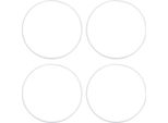 4Pcs Cerchio Ruota Protettore In Lega Di Alluminio Antigraffio Anello Di Protezione Per 19 Pollici Mozzo - Argento