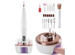 Set Manicure, Set Manicure-Pedicure, 18.000 Giri/Min, Fresa Elettrica Professionale Per Unghie 12 In 1, Con Lampada Uv E Stazione Di Carica, 5 Velocità