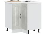 Vidaxl Base Ad Angolo Per Cucina Kalmar Cemento Grigio Materiale Legno