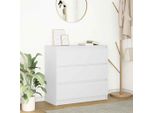 Maison Exclusive - Credenza Bianca 80X35X76 Cm Materiale Ligneo