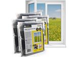 Easymaxx Zanzariera Per Finestre Con Nastro Velcro Autoadesivo Set Di 4 - 110X130Cm