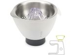 Spremiagrumi Kenwood AT312 (Per Spremute Fresche Di Agrumi, Accessorio Per Robot Da Cucina, Adatto A Tutti I Robot Da Cucina Chef), Look Acciaio Inox