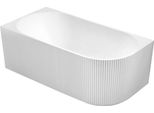 Tibera Strip L Vasca Ad Angolo, 170X80Cm, Pannello A Onda, Bianco