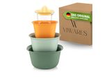 Set Di Ciotole Viwares Con 2X Ciotola Per Mescolare, 1X Ciotola Per Setacciare E 1X Spremiagrumi - Set Di Ciotole In Plastica Per Insalata, Patatine E Conservazione - Set Di Insalatiere E Ciotole Per Mescolare In Plastica