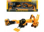 Lolex | Set Di Veicoli Da Costruzione - 7,5 X 5,5 X 10 Cm - 500 G - Veicoli Di Metallo - Camion Giocattolo