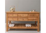 Casa Padrino Cassettiera In Stile Country Con 6 Cassetti Marrone 156 Cm - Mobili In Stile Country