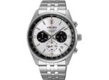 Chronograph Seiko, Silber (Silberfarben), Armbanduhren, Herren, Chronograph, Armbanduhr, Quarzuhr, Herrenuhr, Stoppfunktion, Datum