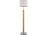 Nowa Stehlampe "Taugus", Braun, 1, Ø 35Cm H: 145Cm, 1 Stk., Leuchten, Stehleuchte, Textil, Schirm Und Leds Getrennt Schaltbar, Stehlampe