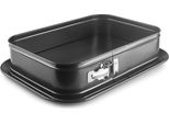 Ibili-Moka Tortiera Removibile, Acciaio, 35X24X8,6 Cm, Nero