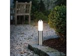 Eglo 83279 Helsinki E27 Lampada Da Terra Per Esterni Sensor Ø75Mm Acciaio Inox Bianco IP44