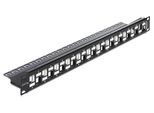 Delock Patchpanel 1HE 24 Keystone Ports Abgestuft Mit Sch