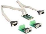 Delock Minipcie I/O Pcie Full Size 2 X Seriale RS-422 / 485 Con Sovratensione Da 600 W - Adattatore Seriale - Mini Scheda Pcie 2.0