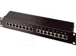 Pannello Patch Cat 6A 19" 1U, 500 Mhz Nero 16 Porte"