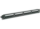 Value Value Cat.6A 19" Patch Panel, 24 Ports, Utp, Black Black"