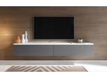 Tavolino Per Tv Ceriee 180 - Bianco / Grigio Lucido