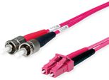 Cavo Adattatore Duplex TelegÄRtner 50/125 OM4, 2X St, 1X Lc Spina Duplex, Viola, 3 M