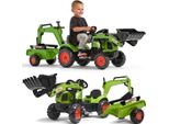 Trattore Falk Con Rimorchio Claas Arion Tractorbagr Bucket + Caricatore Da 2 Anni