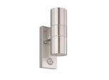 Eglo Applique Da Esterno Led Sensor Riga 5 2×3W Acciaio Inox