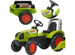 Grande Trattore A Pedali Falk Claas Con Rimorchio Da 3 Anni