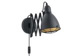 Eglo 43184 Treburley E27 Applique 155X650Mm Nero Oro