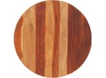 Vidaxl Piano Di Tavolo In Legno Massiccio Di Acacia Rotondo 25-27 Mm 70 Cm