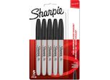 Sharpie 1986051 Sharpie Marker Rundspitze F Schwarz 0,9Mm 5Er Blister