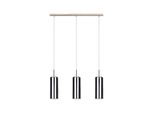Eglo 98695 Selvino E27 Tripla Lampada A Sospensione 710X100Mm Nero-Trasparente