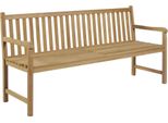 Syfax™ Panca Da Giardino Con Cuscino Crema 175 Cm In Legno Di Teak