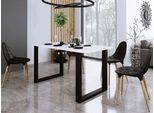 Tavolo Da Pranzo 138X67 Cm Izmir - Bianco / Nero