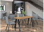 Tavolo Da Pranzo 138X67 Cm Kocio - Rovere Artigianale / Nero