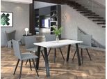 Tavolo Da Pranzo 138X67 Cm Kocio - Bianco / Nero