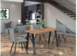 Tavolo Da Pranzo 138X67 Cm Kocio - Rovere Lancelot / Nero