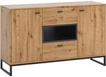 Cassettiera Combinata Bend – Nero / Rovere Artisan