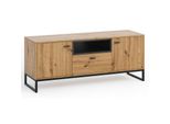 Tavolino Per Tv Bend – Nero / Rovere Artisan