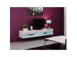 Tavolino Per Tv Ashton New 180 – Bianco Lucido