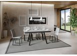 Itamoby - Tavolo Allungabile 160/220X90 Cm Mirhi Bianco Frassino Telaio E Gambe Antracite