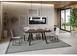 Itamoby - Tavolo Allungabile 160/220X90 Cm Mirhi Noce Telaio E Gambe Antracite