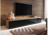 Armadietto Tv 180 Cm Willa D – Rovere Wotan / Nero Lucido