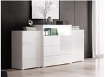 Cassettiera Combinata Con Illuminazione A Led Zorina – Bianco