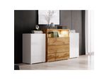 Cassettiera Combinata Zorina – Rovere Wotan / Bianco
